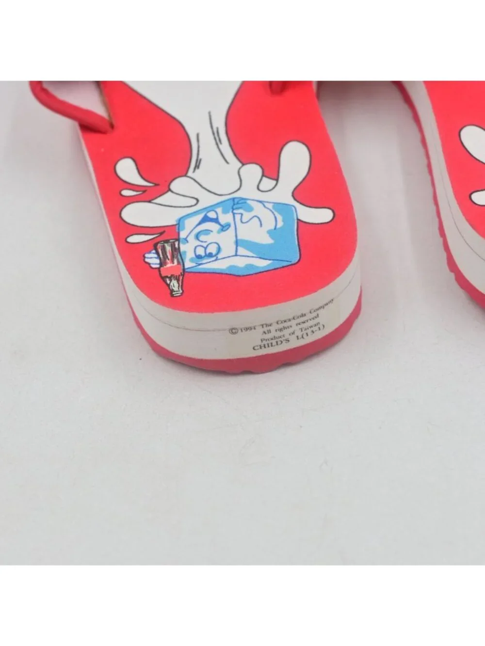 Coca Cola Flip Flops Sandals Red Beach Footwear New With Tags Vintage 1994